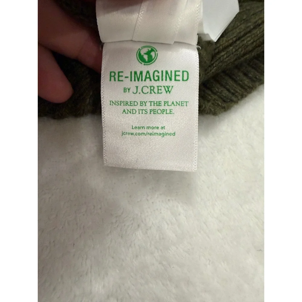 J.Crew Men's Olive Lambswool Blend Sweater Heritage Prep Quiet Luxury Size S EUC
